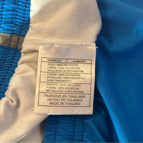 Nike Fit Dry Running Shorts Women’s Small Blue, lined, drawstring, white swoosh - Picture 7 of 7